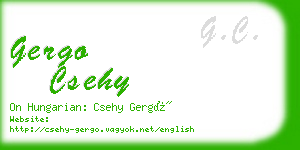 gergo csehy business card